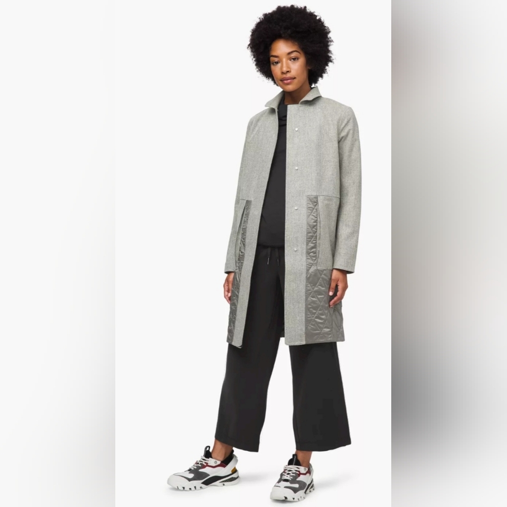 lululemon athletica Gray Trench Coat